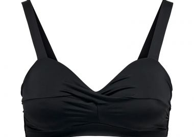 Bikini-top με σούρα σε μαύρο χρώμα -  - 