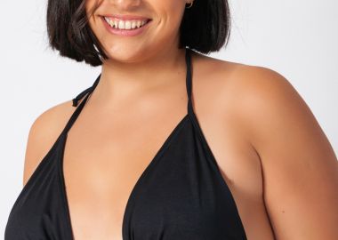 Bikini-top τρίγωνο σε μαύρο χρώμα -  - 