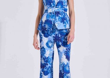 Bill Cost γυναικείο γιλέκο με floral print - 10-342492-0 Μπλε Σκούρο - BILL COST - 
