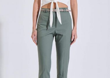 Bill Cost γυναικείο παντελόνι μονόχρωμο Classic Straight Fit - 10-060824-0 Λαδί - BILL COST - 