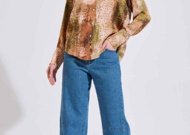 Bill Cost γυναικείο πουκάμισο με all-over print - 10-342467-0 Καφέ - BILL COST - 