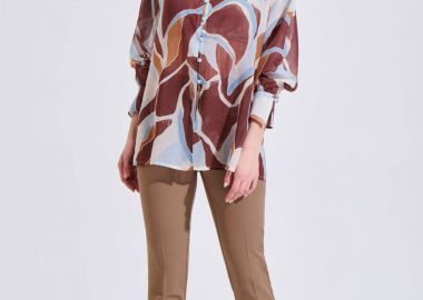 Bill Cost γυναικείο πουκάμισο με all-over print - 10-342477-0 Καφέ - BILL COST - 