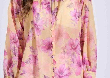 Bill Cost γυναικείο πουκάμισο με floral print - 10-342487-0 Κίτρινο Ανοιχτό - BILL COST - 
