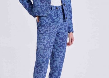 Bill Cost γυναικείο τζιν παντελόνι cropped με all-over print - 10-200181-0 Denim Blue Σκούρο - BILL COST - 