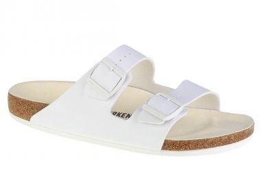 Birkenstock Arizona Birko-Flor Γυναικεία Σανδάλια σε Λευκό Χρώμα 1019061 - Birkenstock - 