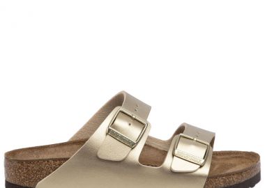 BIRKENSTOCK Arizona Birko Flor Πέδιλο Φελλός 35-42 - ΧΡΥΣΟ - Birkenstock - 