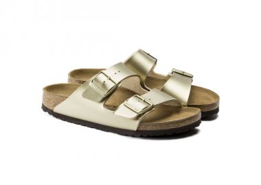 Birkenstock Arizona BirkoFlor Gold Women's Slides Regular 1016110 - Birkenstock - 