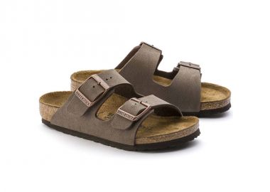 Birkenstock Arizona Kids BirkoFlor Nubuk Mocha narrow flipflops for kids 0552893 - Birkenstock - 
