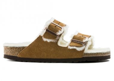 Birkenstock Arizona Shearling Mink W 1001135 flipflops - Birkenstock - 