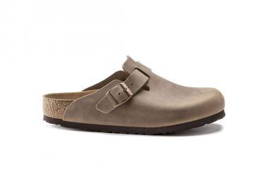 Birkenstock Boston Tabacco Brown Oiled Leather Narrow FlipFlops for WomenMen 0960813 - Birkenstock - 