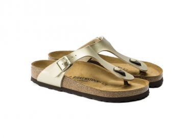 Birkenstock Gizeh BirkoFlor Gold women's flipflops narrow 1016109 - Birkenstock - 