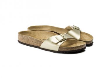 Birkenstock Madrid BirkoFlor Gold regular women's flipflops wide gold 1016106 - Birkenstock - 