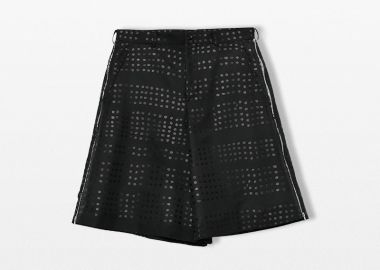 BLACK COMME DES GARÇONS Ανδρικό Μαύρο Dot Print Shorts - Black - BLACK COMME DES GARÇONS - 