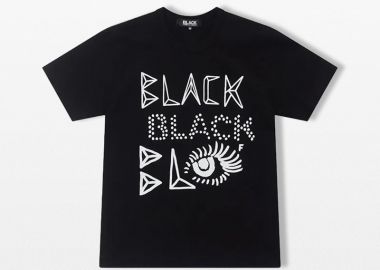 BLACK COMME DES GARÇONS Ανδρικό Μαύρο Short Sleeve T-Shirt - BLACK COMME DES GARÇONS - 
