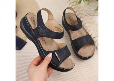 Black eVento W EVE223D wedge sandals - Other - 