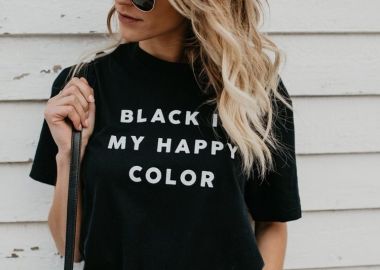 BLACK IS MY HAPPY COLOR T-SHIRT - sense-shop - 