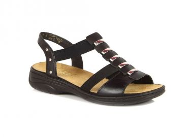 Black leather Roman sandals Rieker W 64580 - Other - 