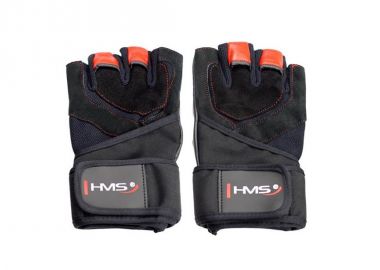 Black Red HMS RST01 rS gym gloves - HMS - 