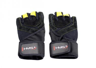 Black Yellow HMS RST01 rL gym gloves - HMS - 
