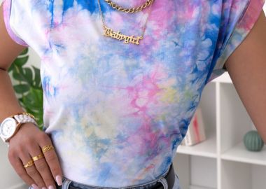 BLUE TIE DYE TSHIRT - fashionroom - 