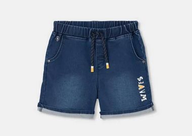 Boboli παιδική denim βερμούδα - 503075 Denim Blue Σκούρο - BOBOLI - 