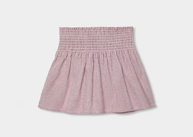 Boboli παιδική mini φούστα ριγέ - 433123 Ροζ - BOBOLI - 