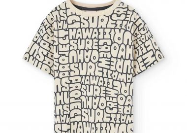 Boboli παιδική μπλούζα με letter print - 511175 Μαύρο - BOBOLI - 