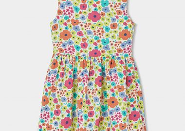 Boboli παιδικό αμάνικο φόρεμα με floral print - 313041 Πολύχρωμο - BOBOLI - 