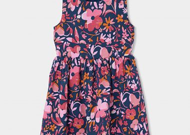 Boboli παιδικό αμάνικο φόρεμα με floral print - 323031 Πολύχρωμο - BOBOLI - 