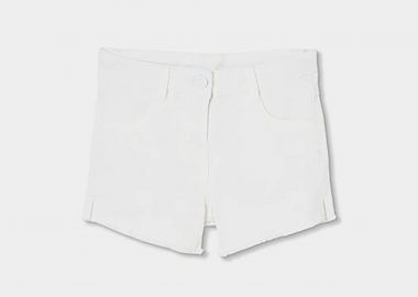 Boboli παιδικό denim σορτς μονόχρωμο - 493084 Λευκό - BOBOLI - 