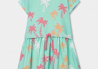 Boboli παιδικό φόρεμα με floral print - 333043 Πολύχρωμο - BOBOLI - 