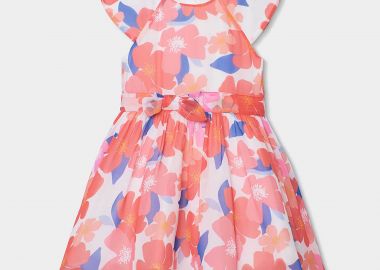 Boboli παιδικό φόρεμα με floral print - 753005 Πολύχρωμο - BOBOLI - 