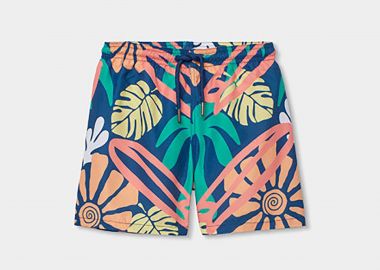Boboli παιδικό μαγιό βερμούδα με all-over print - 613178 Μπλε - BOBOLI - 