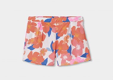 Boboli παιδικό σορτς με floral print - 753027 Πολύχρωμο - BOBOLI - 
