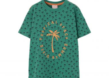 Boboli παιδικό Τ-shirt με all-over print - 513133 Πράσινο - BOBOLI - 
