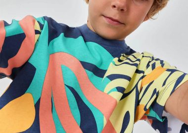 Boboli παιδικό Τ-shirt με all-over print - 613055 Πολύχρωμο - BOBOLI - 