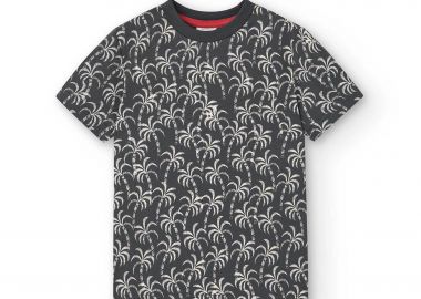 Boboli παιδικό T-Shirt με all-over print φοίνικες - 518116 Μπλε - BOBOLI - 