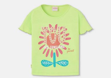 Boboli παιδικό Τ-shirt με letter print - 313119 Κίτρινο - BOBOLI - 