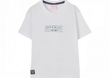 Boboli παιδικό Τ-shirt με letter print - 853039 Λευκό - BOBOLI - 