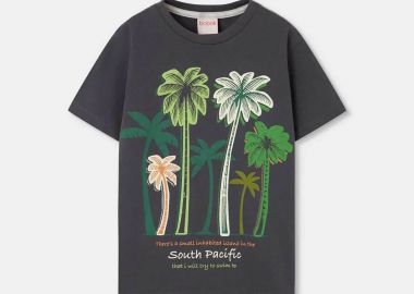 Boboli παιδικό Τ-shirt με print - 513111 Ανθρακί - BOBOLI - 