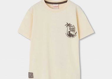 Boboli παιδικό Τ-shirt με print φοίνικα - 623012 Εκρού - BOBOLI - 