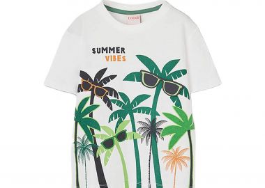 Boboli παιδικό Τ-shirt με print φοίνικες - 513032 Λευκό - BOBOLI - 