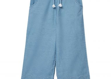 Boboli παιδικό τζιν παντελόνι με κέντημα - 323086 Denim Blue Σκούρο - BOBOLI - 