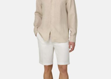 Boggi Milano ανδρική βερμούδα chino Regular Fit - BO26P077106 Λευκό - BOGGI MILANO - 