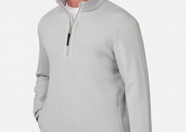 Boggi Milano ανδρική μπλούζα φούτερ με ψηλό λαιμό Regular Fit - BO26P070502 Υπόλευκο - BOGGI MILANO - 