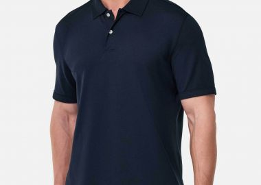 Boggi Milano ανδρική μπλούζα πόλο πικέ κοντομάνικη Regular Fit - BO25P004202 Μπλε Σκούρο - BOGGI MILANO - 