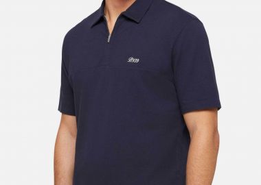 Boggi Milano ανδρική πόλο μπλούζα κοντομάνικη πικέ Relaxed Fit 