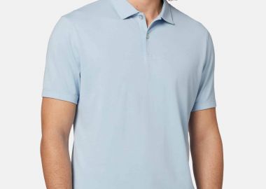 Boggi Milano ανδρική πόλο μπλούζα πικέ Regular Fit - BO24P031606 Μπλε Ανοιχτό - BOGGI MILANO - 