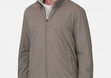 Boggi Milano ανδρικό bomber jacket μονόχρωμο Regular Fit - BO26P016902 Γκρι - BOGGI MILANO - 
