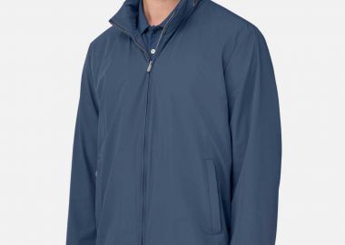 Boggi Milano ανδρικό bomber jacket μονόχρωμο Regular Fit - BO26P016904 Μπλε - BOGGI MILANO - 